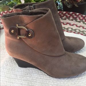 Taupe ankle boots